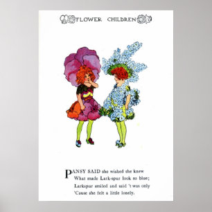 Póster Pansy and Larkspur