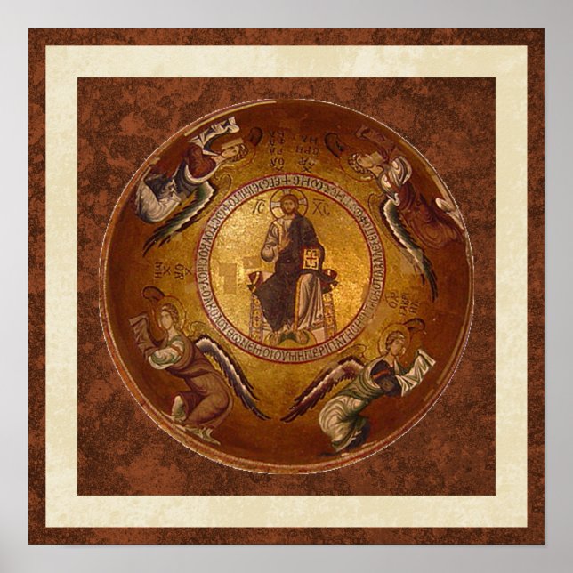 Póster Pantakrador Icono cristiano de Jesucristo (Frente)