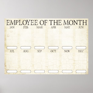 Póster pantalla de empleado del mes para fotos 4x6
