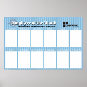 Póster pantalla de empleado del mes para fotos 4x6