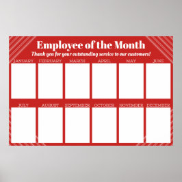 Póster pantalla de empleado del mes para fotos 4x6
