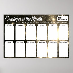 Póster pantalla de empleado del mes para fotos 4x6