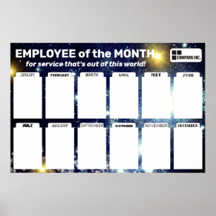 Póster pantalla de empleado del mes para fotos 4x6