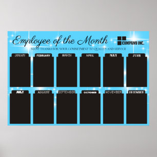 Póster pantalla de empleado del mes para fotos 4x6