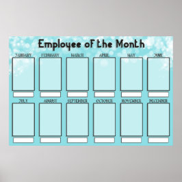 Póster pantalla de empleado del mes para fotos 4x6