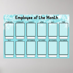 Póster pantalla de empleado del mes para fotos 4x6