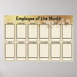 Póster pantalla de empleado del mes para fotos 4x6
