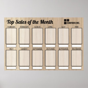 Póster pantalla de empleado del mes para fotos 4x6