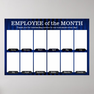 Póster pantalla de empleado del mes para fotos 4x6