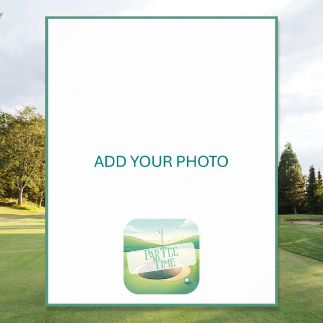 Póster Pantalla de fotos de cumpleaños temática de golf (Subido por el creador)