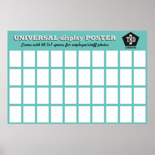 Póster Pantalla de fotos universal de 40 ranuras en color