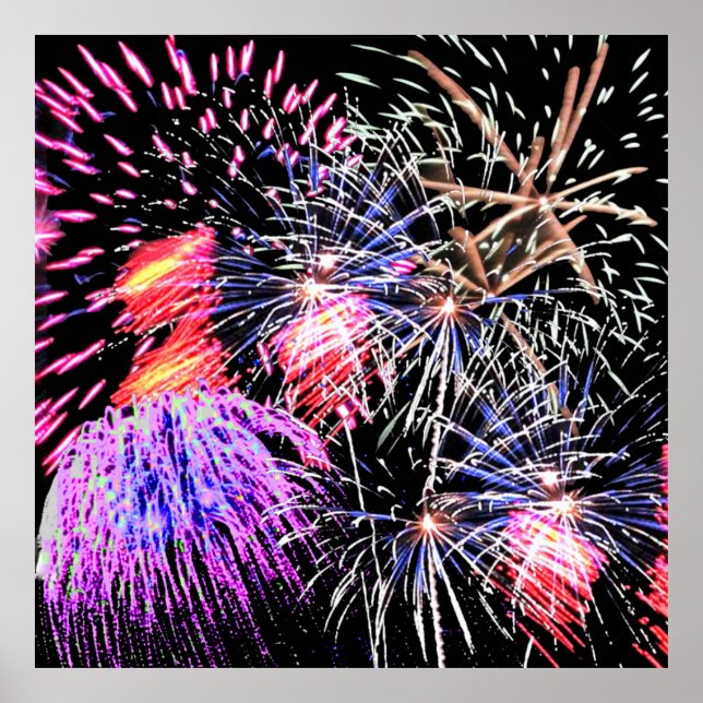 Póster Pantalla de fuegos artificiales (Frente)