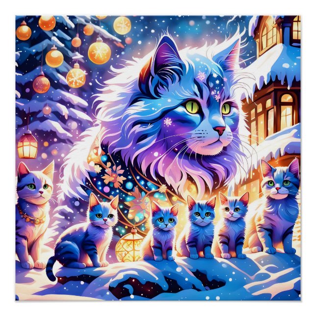 Póster Pantalla de gatos de navidades (Anverso)