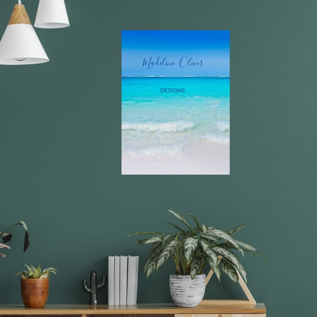 Póster Pantalla de negocio de la escena azul oceánica (Salón 1)