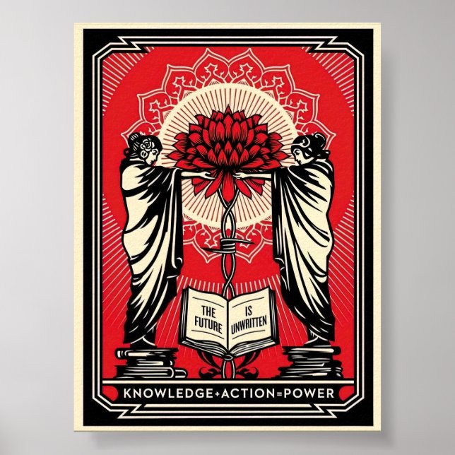 Póster Pantalla Shepard Fairey Imprimir acción de conocim (Frente)