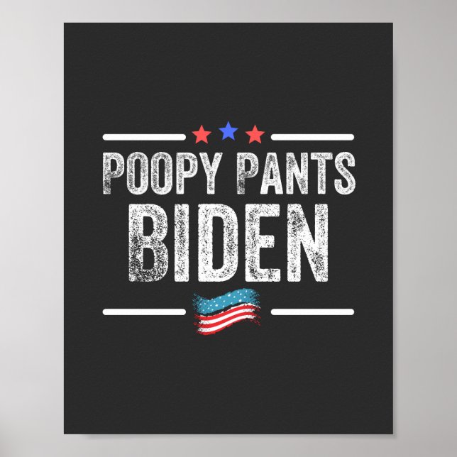 Póster Pantalones Cagados Biden (Frente)