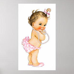 Póster Pantalones con Volantes para Bebé Perlas Shower de