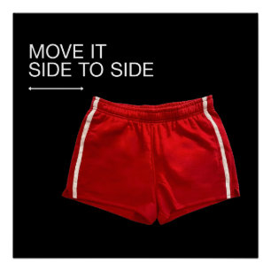 Póster Pantalones Cortos Deportivos Rojos Muévelo de Lado