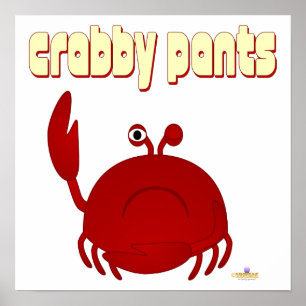 Póster Pantalones rojos de cangrejo desollado