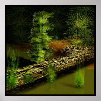 Póster pantano antiguo