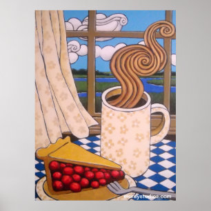 Póster "Pantano y nubes "