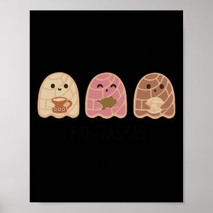 Póster Pantasmas Ghost Halloween Pan Dulce Pan Mexicano -