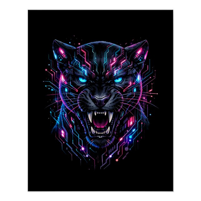 Póster Pantera cibernética (Anverso)