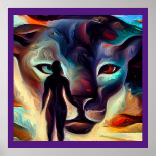 Póster Pantera de animales espirituales 3