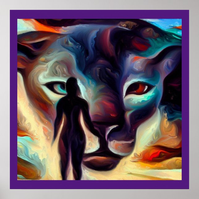 Póster Pantera de animales espirituales 3 (Frente)