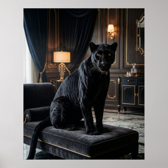 Póster Pantera de terciopelo negro (Frente)