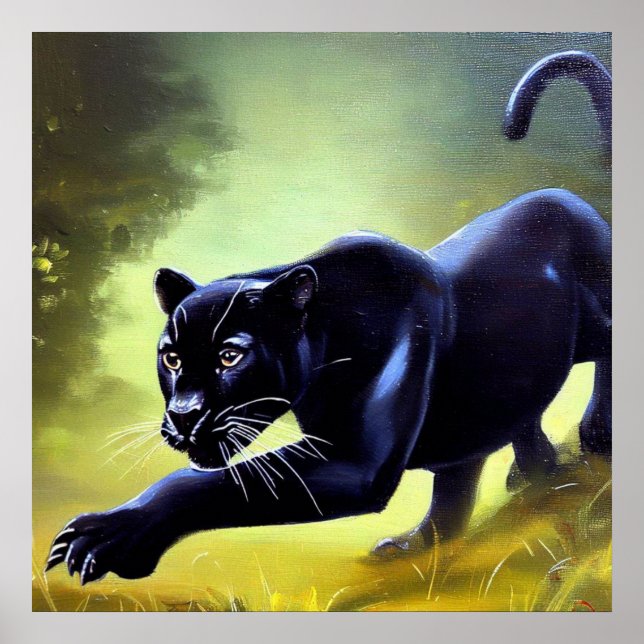Póster Pantera negra (11) Gato salvaje (Frente)