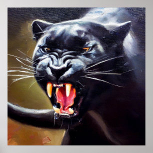 Póster Pantera negra (12) Gato salvaje