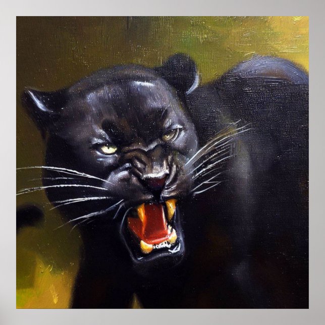 Póster Pantera negra (13) Gato salvaje (Frente)