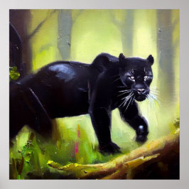 Póster Pantera negra (4) Gato salvaje