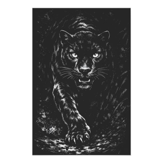 Póster Pantera Negra — por BurnsInHell (Anverso)