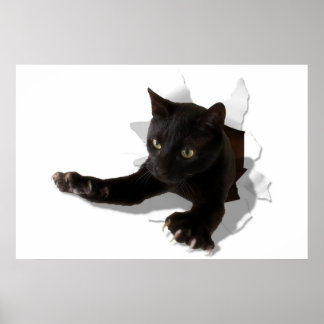 Póster pantera saltante