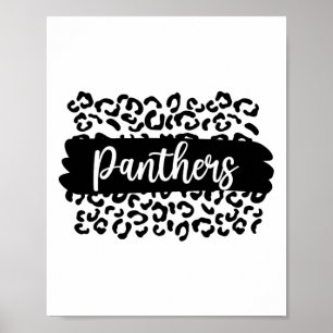 Póster Panteras Vintage Nombre del Equipo Espíritu Escola
