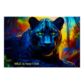 Póster PANTHER en color SILVESTRE