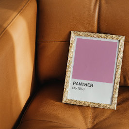 Póster Panther Movie Pink - Borde blanco