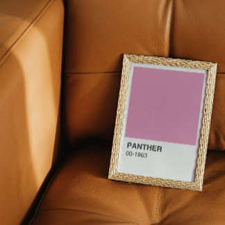 Póster Panther Movie Pink - Borde blanco