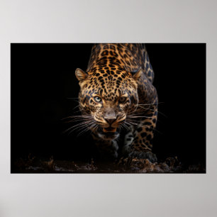 Póster Panther Wild Animal Retrato Fierce Power