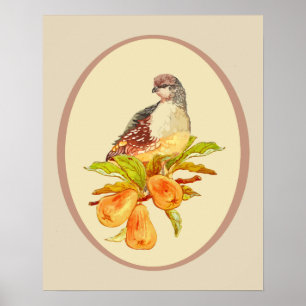 Póster Pañuelo en una cita de Navidades de árbol permeabl