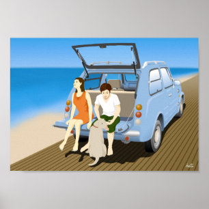Póster Pao en la playa