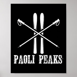 Póster Paoli Peaks Esquí Indiana Esquí Rústico Alpino