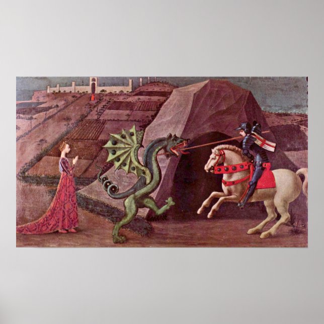 Póster Paolo Uccello - San Jorge y el Dragón (Frente)