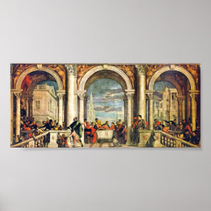 Póster Paolo Veronese - banquete en la casa de Levi