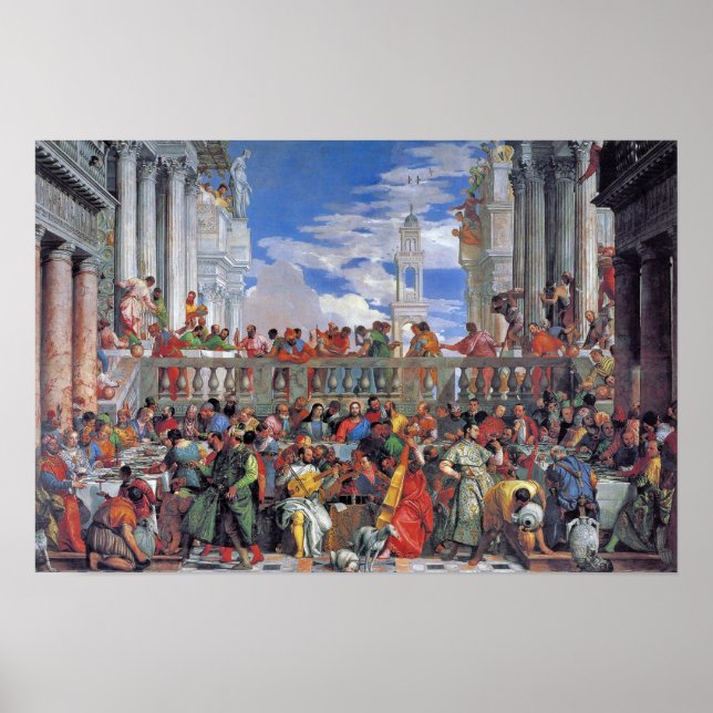Póster Paolo Veronese - El Boda en Cana (Frente)