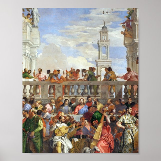 Póster Paolo Veronese - El Boda En Cana 1563 (Frente)