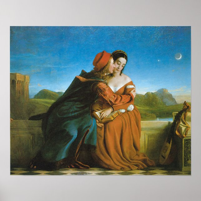 Póster Paolo y Francesca, 1827 (Frente)