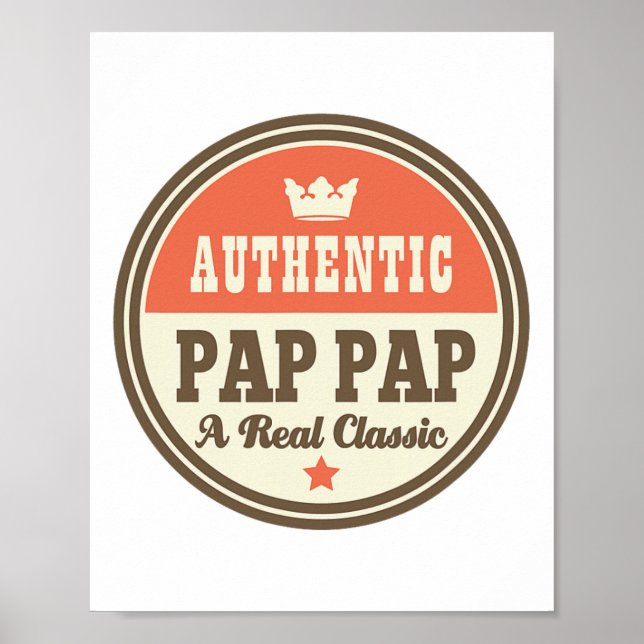 Póster Pap Pap Grandpa Pappap Fathers Day Tee (Frente)